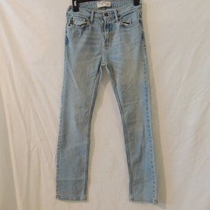 Boy's Abercrombie Kids Sz 13/14 Slim Skinny  Jeans Zip Fly Button  A&F Light